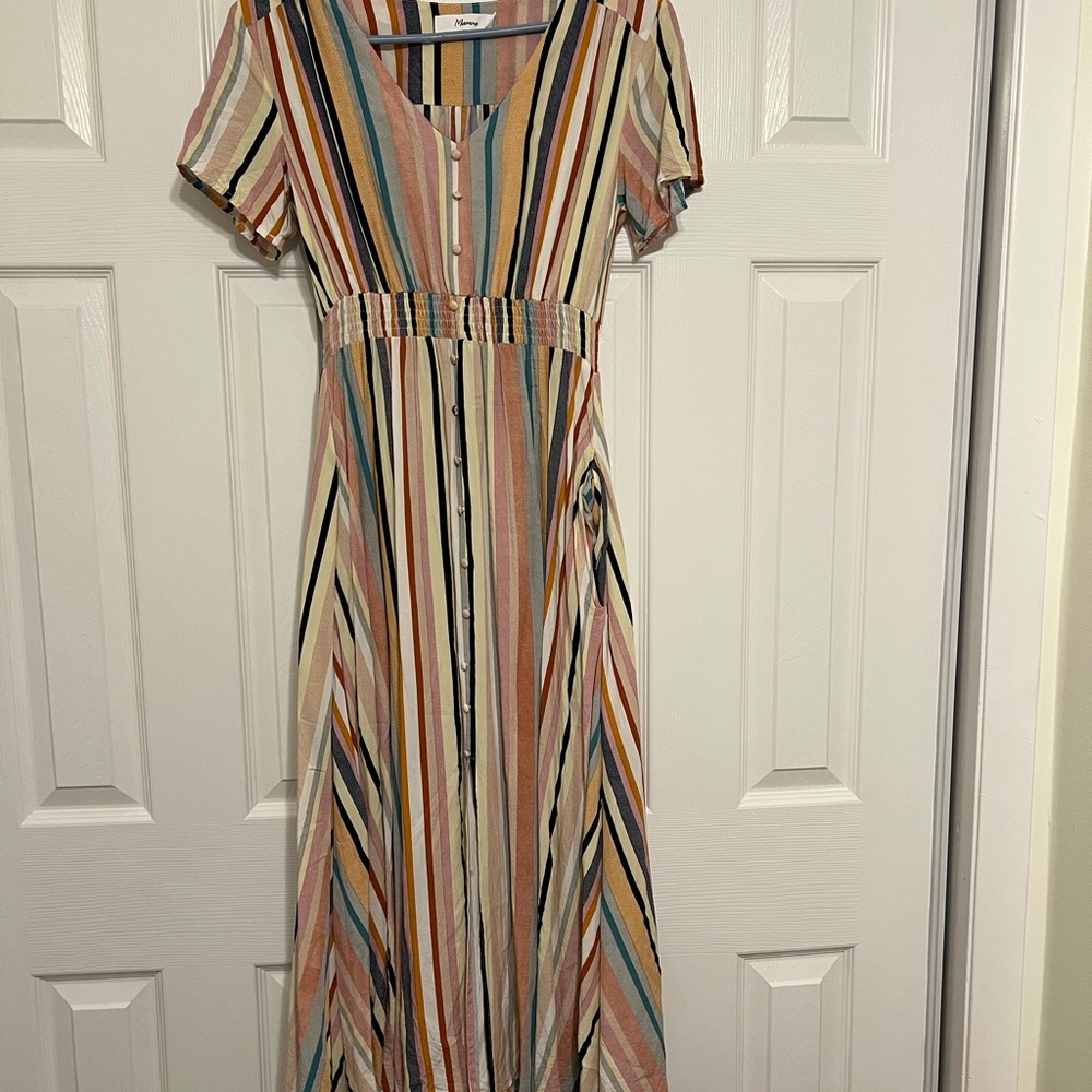 Colorful Striped Maxi Dress